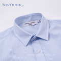 Classic cotton stripe boys casual button down shirt